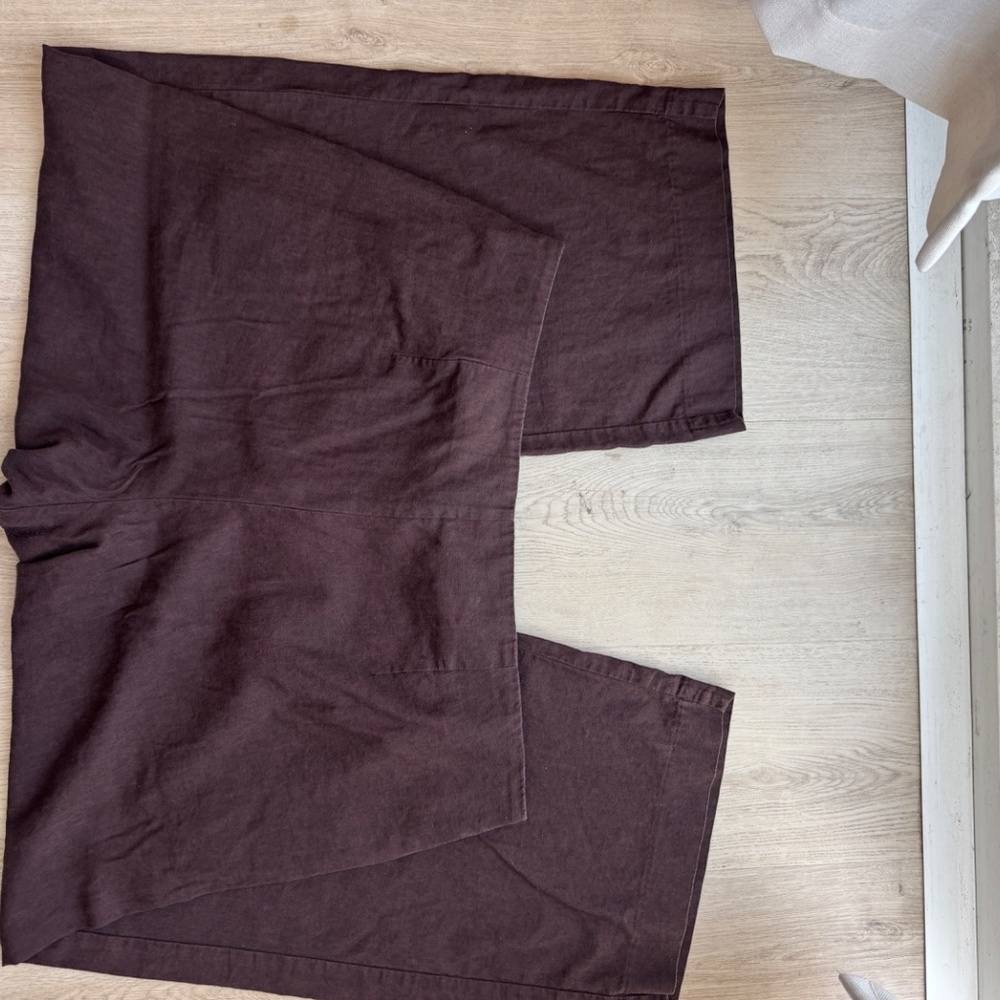 Gap Linen-Blend Relaxed Straight Ankle Pants - Terra Brown - 16 - Picture 6 of 6